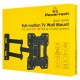 POWERTECH επιτοίχια βάση τηλεόρασης PT-1556, 23-43", έως 30kg, full motion