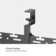 BRATECK cable management γραφείου CC11-20-1, μεταλλικό, 384x63x307mm, μαύρο