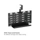BRATECK cable management γραφείου CC11-20-1, μεταλλικό, 384x63x307mm, μαύρο
