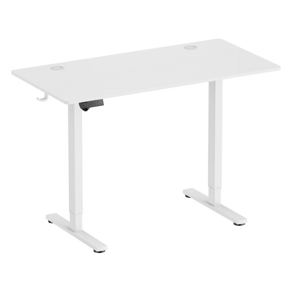 BRATECK ηλεκτρικό γραφείο S23-22R-B-WH με ρυθμιζόμενο ύψος, 1200x600x720~1180mm, λευκό - Γραφεία