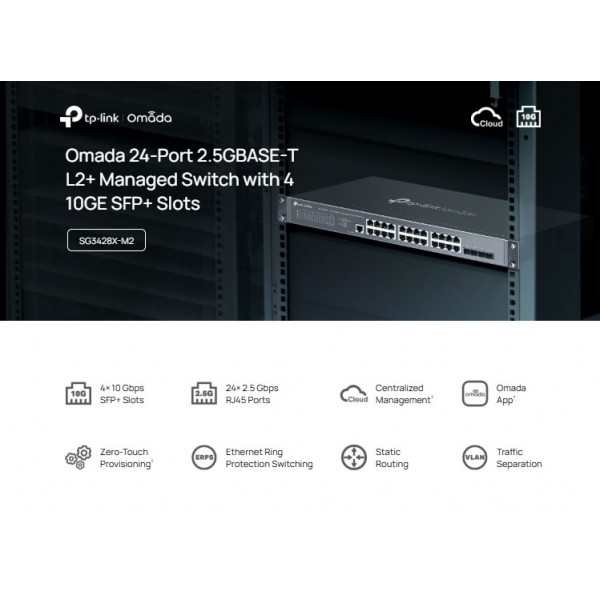 TP-LINK L2+ managed switch SG3428X-M2, 24x 2.5Gbps θύρες, V1.20 - Περιφερειακά