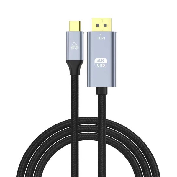 POWERTECH καλώδιο USB-C σε HDMI PTR-0171, 4K/60Hz, 10.2 Gbps, 1m, μαύρο - USB-C (Type-C)