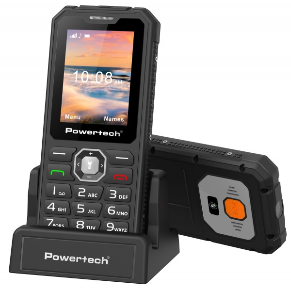 POWERTECH κινητό τηλέφωνο Sentry Armor, dual SIM, πλήκτρο SOS, 4G, IP67, μαύρο - Κινητά Τηλέφωνα
