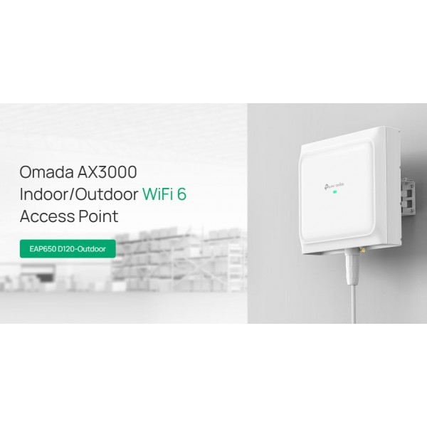 TP-LINK access point EAP650 D120-Outdoor, WiFi 6, 3000Mbps AX3000, Mesh, V1.0 - 