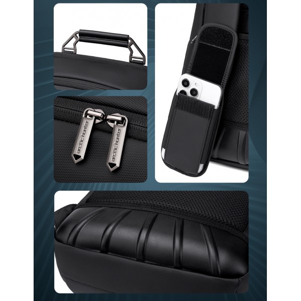 ARCTIC HUNTER τσάντα πλάτης B00915 με θήκη laptop 15.6", USB, 20L, μαύρη