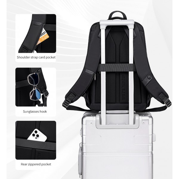 ARCTIC HUNTER τσάντα πλάτης B00808 με θήκη laptop 15.6", 19.5L, μαύρη