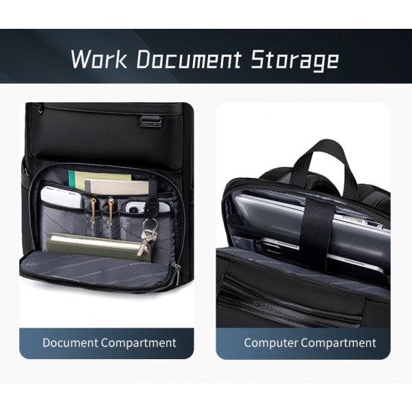 ARCTIC HUNTER τσάντα πλάτης B00808 με θήκη laptop 15.6", 19.5L, μαύρη