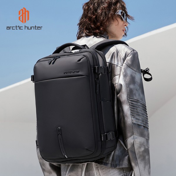 ARCTIC HUNTER τσάντα πλάτης B00866 με θήκη laptop 15.6", αεροστεγής θήκη, 35.5L/49.5L, μαύρη - Προσωπική Φροντίδα