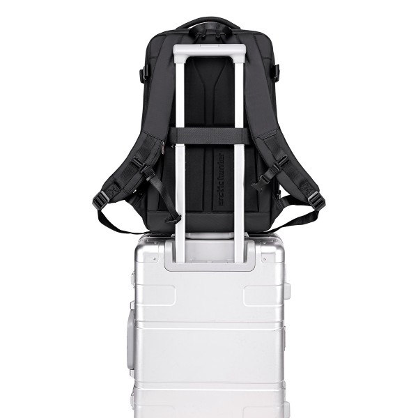 ARCTIC HUNTER τσάντα πλάτης B00866 με θήκη laptop 15.6", αεροστεγής θήκη, 35.5L/49.5L, μαύρη