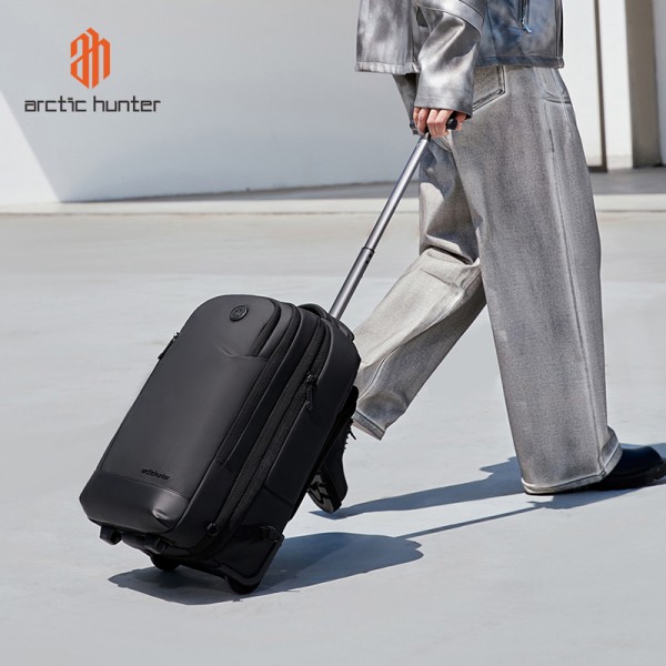 ARCTIC HUNTER τσάντα ταξιδίου LG00861 με θήκη laptop 15.6", τροχήλατη, 42L/54L, μαύρη - Προσωπική Φροντίδα