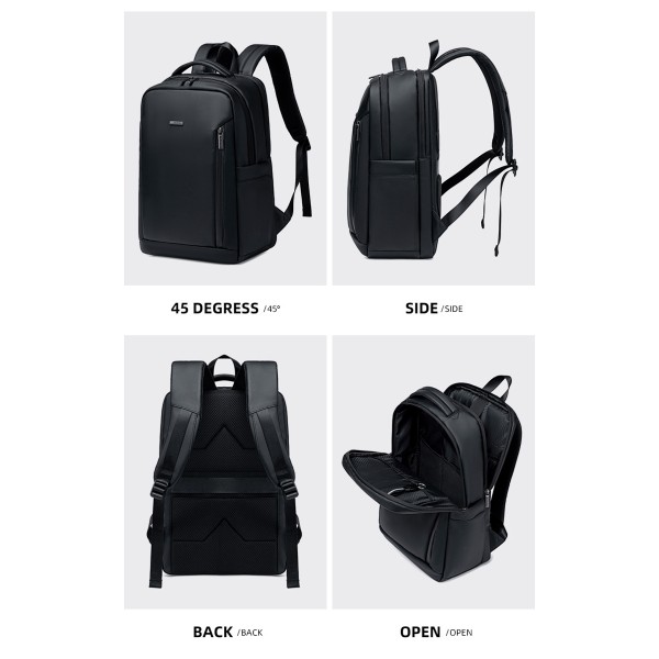 GOLDEN WOLF τσάντα πλάτης GB00731 με θήκη laptop 15.6", 17L, μαύρη