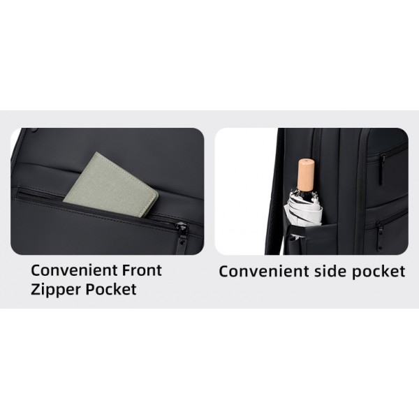 GOLDEN WOLF τσάντα πλάτης GB00707 με θήκη laptop 15.6", 21L, μαύρη