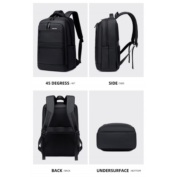 GOLDEN WOLF τσάντα πλάτης GB00707 με θήκη laptop 15.6", 21L, μαύρη