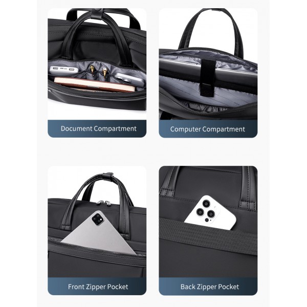 ARCTIC HUNTER τσάντα ώμου GWB00849 με θήκη laptop 15.6", 14L, χακί