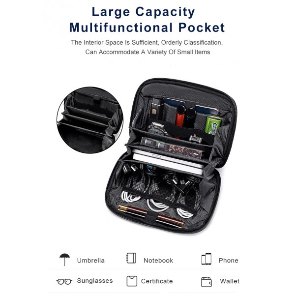 ARCTIC HUNTER τσάντα χειρός K00613, 2.7L, μαύρη