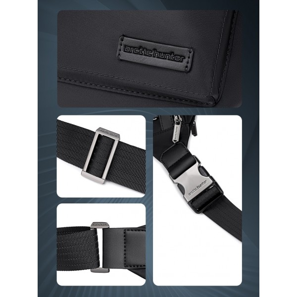 ARCTIC HUNTER τσάντα Crossbody XB00837, 3.5L, μαύρη