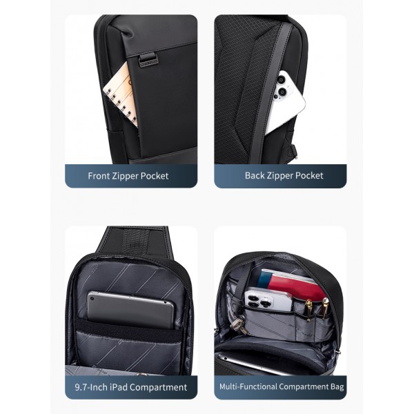 ARCTIC HUNTER τσάντα Crossbody XB00829, 3L, μαύρη