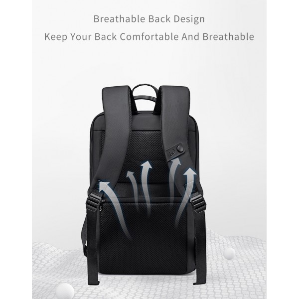 ARCTIC HUNTER τσάντα πλάτης B00872 με θήκη laptop 15.6", 14.5L, γκρι