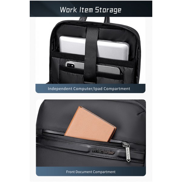 ARCTIC HUNTER τσάντα πλάτης B00872 με θήκη laptop 15.6", 14.5L, γκρι