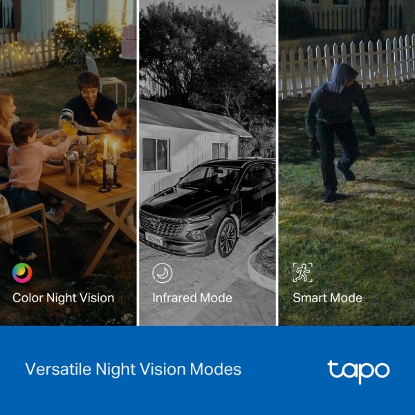 TP-LINK smart κάμερα Tapo C246D, dual lens, 2K/3MP, WiFi, PTZ, IP65, V1.0