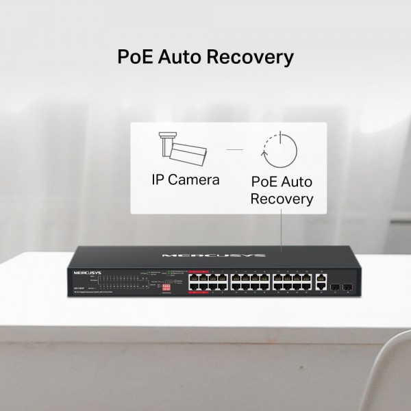 MERCUSYS rackmount switch MS128GP, 28x Gigabit θύρες, PoE+, V1.0
