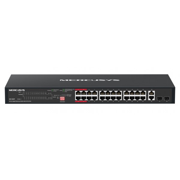 MERCUSYS rackmount switch MS128GP, 28x Gigabit θύρες, PoE+, V1.0 - Περιφερειακά