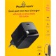 POWERTECH φορτιστής τοίχου PT-1572 με πτυσσόμενο καλώδιο, USB-C, 45W, GaN, μαύρος
