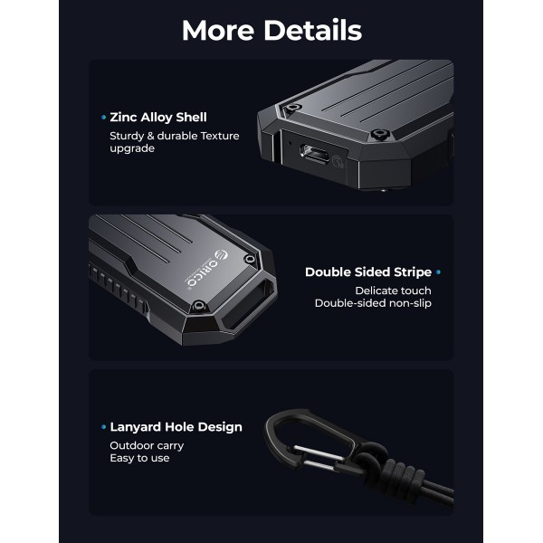 ORICO θήκη για M.2 NVME/NGFF SSD OXS2C3-G2, 10Gbps, γκρι