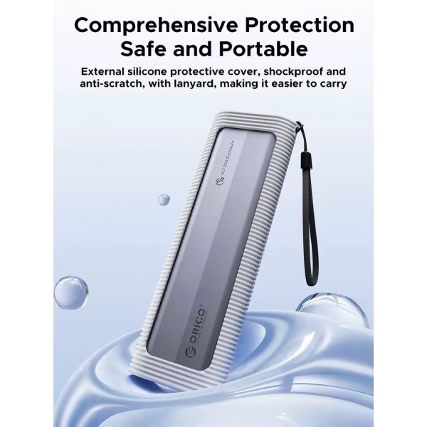 ORICO θήκη για M.2 NVME/NGFF SSD AXM2S-G2, 10Gbps, tool free, γκρι