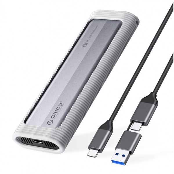 ORICO θήκη για M.2 NVME/NGFF SSD AXM2S-G2, 10Gbps, tool free, γκρι - Θήκες & Trays Σκληρών Δίσκων