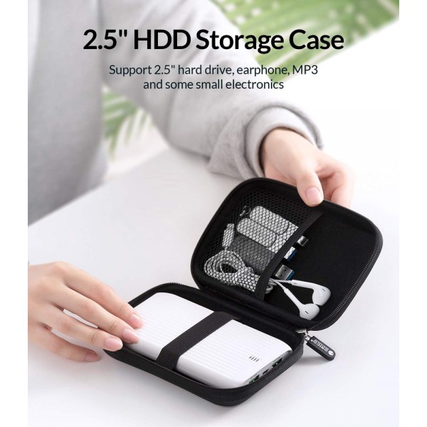 ORICO θήκη οργάνωσης αξεσουάρ PHD-25, 16x11x4cm, μαύρη - Προσωπική Φροντίδα