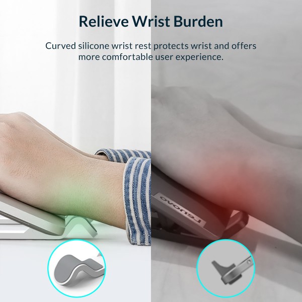 ORICO πλαστική βάση για laptop PFB-A23, 11-17", foldable, πλαστική, λευκή