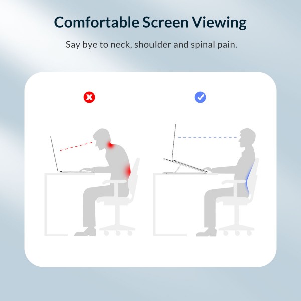 ORICO πλαστική βάση για laptop PFB-A23, 11-17", foldable, πλαστική, λευκή