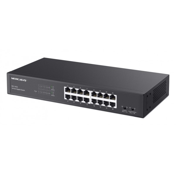 MERCUSYS desktop/rackmount switch MS116GS, 16x Gigabit θύρες, V1.0