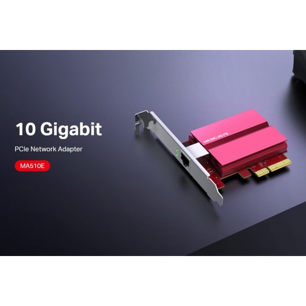 MERCUSYS κάρτα επέκτασης δικτύου PCIe σε RJ45 MA510E, 10Gbps, V1.0 - Κάρτες Δικτύου - USB Dongles