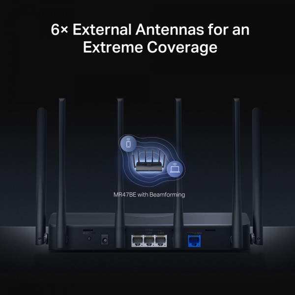 MERCUSYS router MR47BE, WiFi 7, 9.3Gbps BE9300, Tri-Band, V2.0