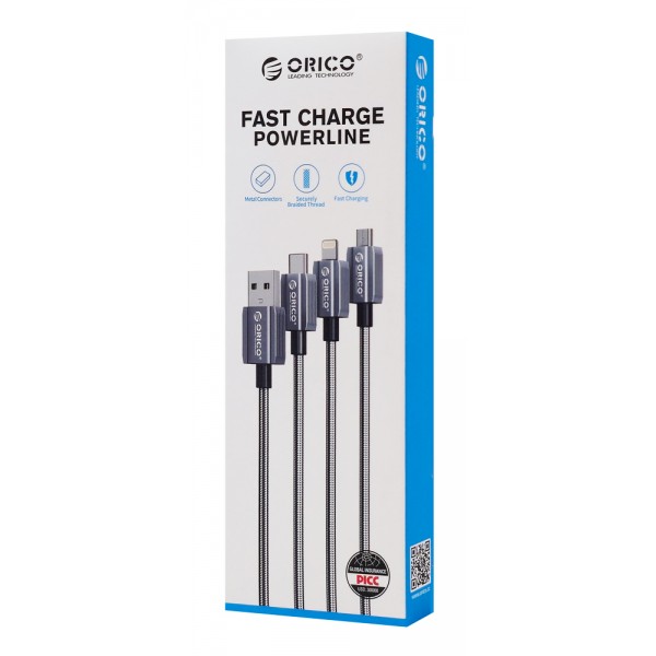 ORICO καλώδιο Lightning σε USB-C GQA29, 29W, 480Mbps, 1m, μαύρο