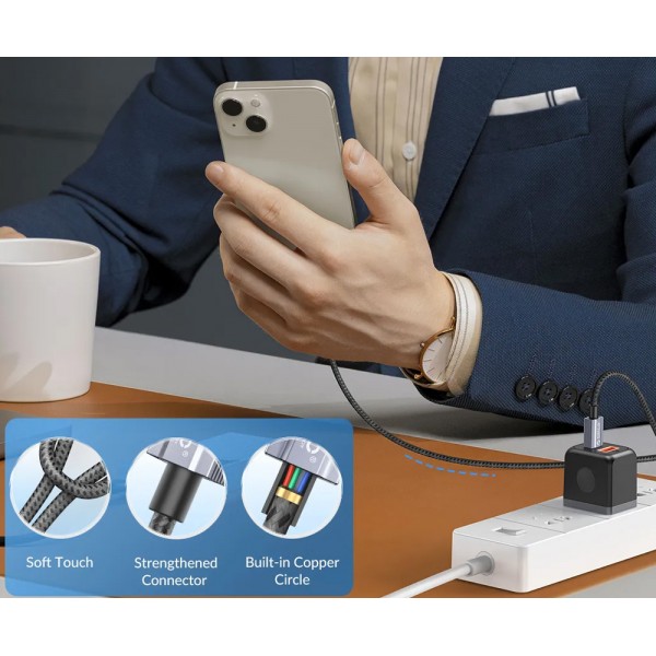 ORICO καλώδιο Lightning σε USB-C GQA29, 29W, 480Mbps, 1m, μαύρο - ORICO