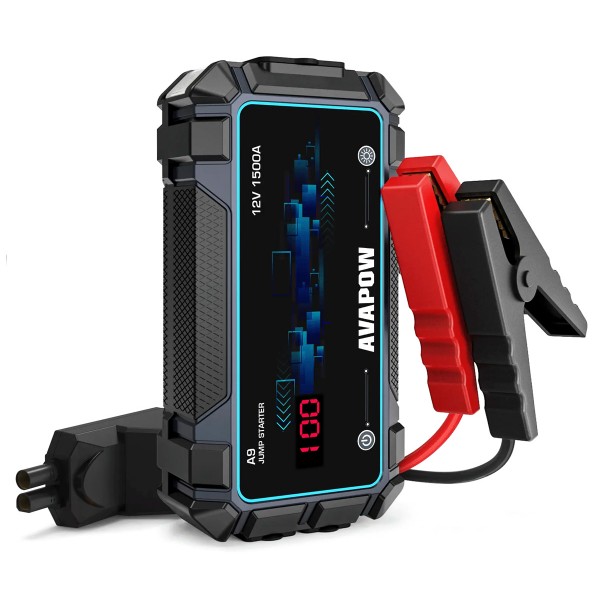 AVAPOW εκκινητής μπαταρίας αυτοκινήτου A9 με φακό, 12V/2500A, 8000mAh - Αξεσουάρ Αυτοκινήτου