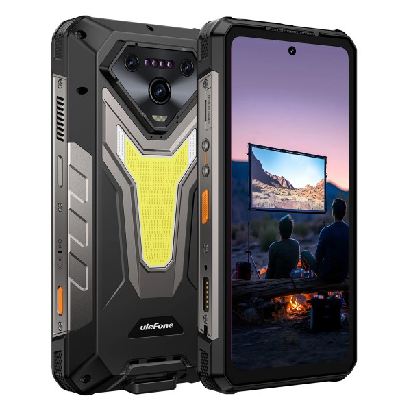 ULEFONE smartphone Armor 34 Pro Plus με βιντεοπροβολέα, 6.95", 5G, 16/512GB, 25500mAh, IP68/IP69K/MIL-STD-810H, μαύρο - 