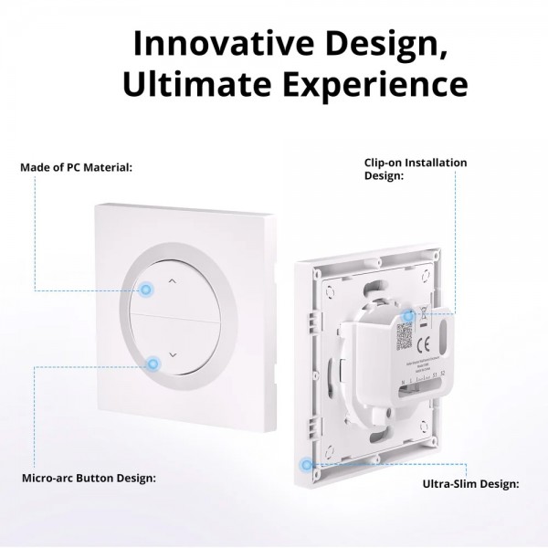 SONOFF θήκη για smart διακόπτη ERBS, πλαστική, λευκή - Ηλεκτρολογικός εξοπλισμός