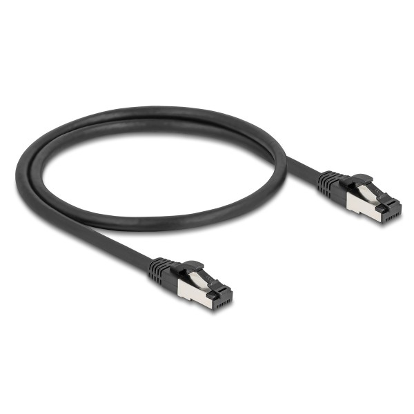 DELOCK καλώδιο δικτύου 80570, CAT 8.1 S/FTP, copper, 2000MHz, 0.50m, μαύρο - Δίκτυο