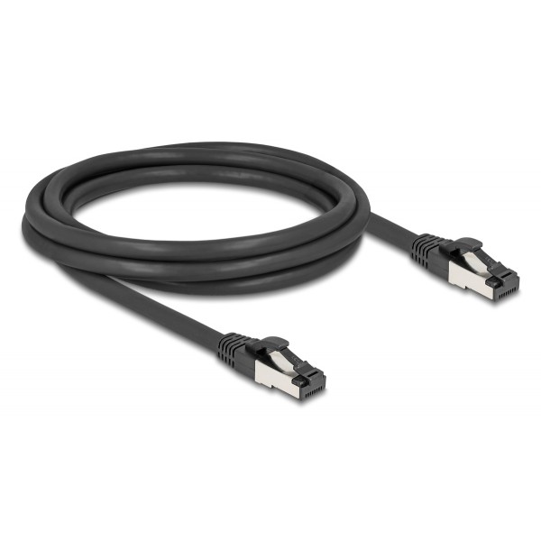DELOCK καλώδιο δικτύου 80572, CAT 8.1 S/FTP, copper, 2000MHz, 2m, μαύρο - Δίκτυο
