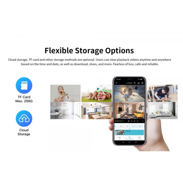 VSTARCAM smart κάμερα C996DR, 2MP, dual lens, WiFi, PTZ, SD