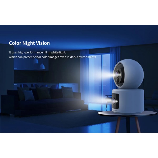 VSTARCAM smart κάμερα CB90DR, 2MP, dual lens, WiFi, PTZ, SD, 5200mAh backup battery