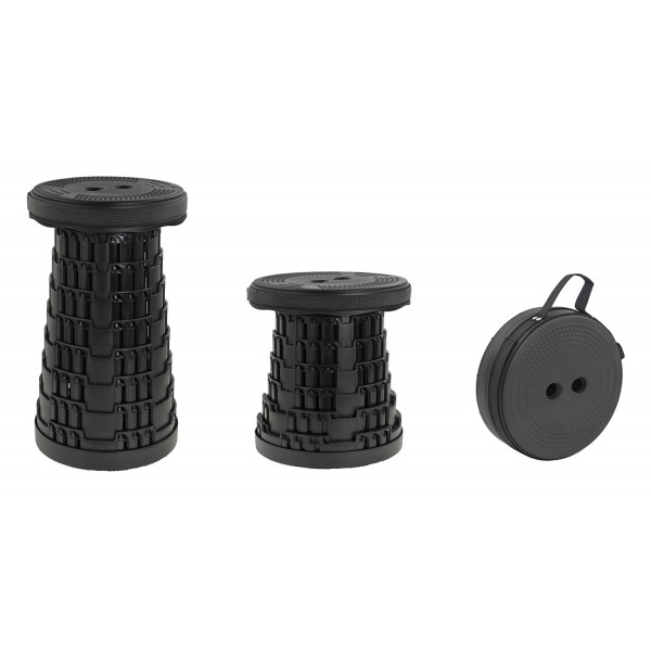 HOME USE πτυσσόμενο καρεκλάκι HUH-0262 με μαξιλάρι, αντοχή έως 250kg, 25.5x45.5cm, μαύρο - HOME USE