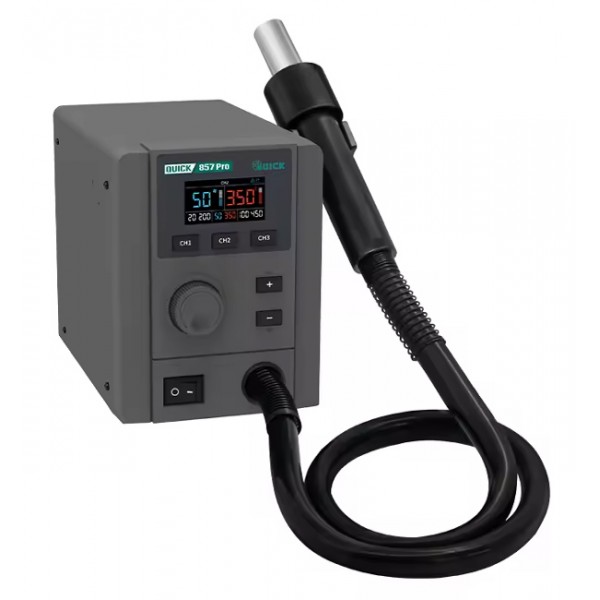 QUICK σταθμός θερμού αέρα QUICK857 Pro με air gun, 580W, 100-500 °C - Service & Εργαλεία