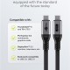 GOOBAY καλώδιο USB-C 74776, USB4, 240W, 80Gbps, 16K/60Hz, 1.5m, μαύρο