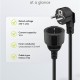 GOOBAY μπαλαντέζα προέκταση ρεύματος 93095, schuko, 3x 1.5mm², 10m, μαύρη