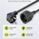 GOOBAY μπαλαντέζα προέκταση ρεύματος 93095, schuko, 3x 1.5mm², 10m, μαύρη